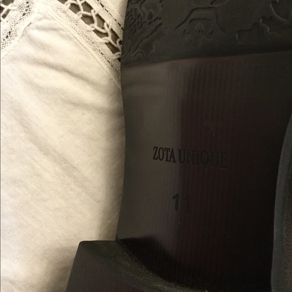 Zota Unique Mens Oxford Black Leather Almond Toe main image 5